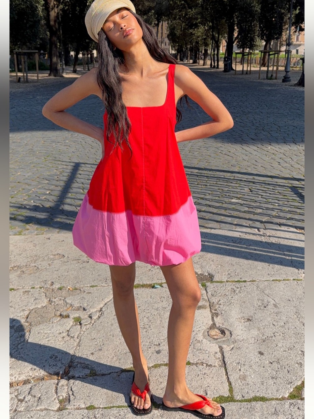 NWOT Anthropologie Maeve poplin bubble mini dress